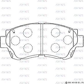 Advics A1N041 - Тормозные колодки, дисковые, комплект unicars.by