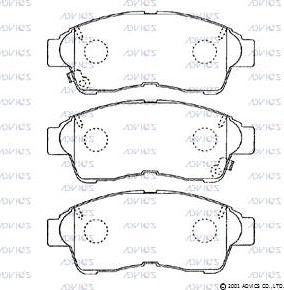 Advics A1N048 - Тормозные колодки, дисковые, комплект unicars.by