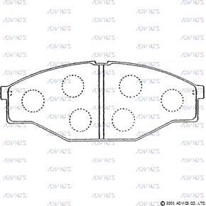 Advics A1N063 - Тормозные колодки, дисковые, комплект unicars.by