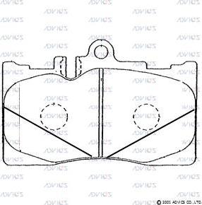 Advics SN112E - Тормозные колодки, дисковые, комплект unicars.by