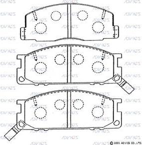 Advics SN815P - Тормозные колодки, дисковые, комплект unicars.by