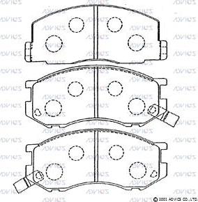 Advics A1N078 - Тормозные колодки, дисковые, комплект unicars.by