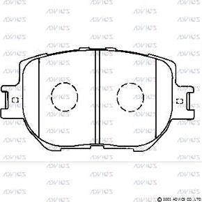 Advics SN125 - Тормозные колодки, дисковые, комплект unicars.by