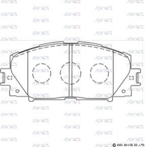 Advics A1N155 - Тормозные колодки, дисковые, комплект unicars.by