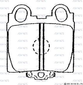 Advics A2N099 - Тормозные колодки, дисковые, комплект unicars.by