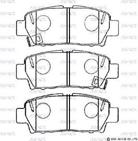 Advics A2N057 - Тормозные колодки, дисковые, комплект unicars.by