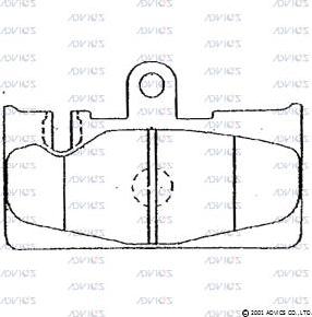 Advics A2N010 - Тормозные колодки, дисковые, комплект unicars.by