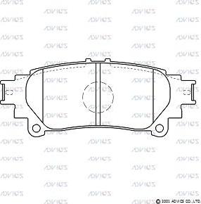 Advics A2N194 - Тормозные колодки, дисковые, комплект unicars.by