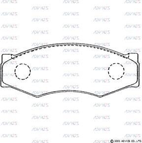 Advics B1N003 - Тормозные колодки, дисковые, комплект unicars.by