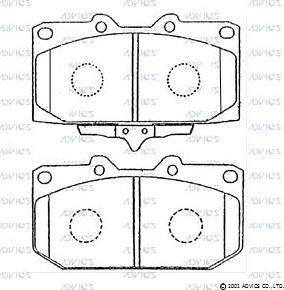 Advics SN105P - Тормозные колодки, дисковые, комплект unicars.by