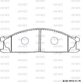 Advics B1N010 - Тормозные колодки, дисковые, комплект unicars.by