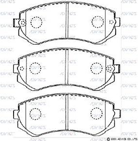 Advics B1N018 - Тормозные колодки, дисковые, комплект unicars.by