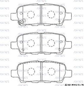 Advics B2N095 - Тормозные колодки, дисковые, комплект unicars.by