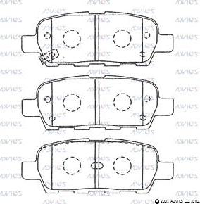 Advics SN891P - Тормозные колодки, дисковые, комплект unicars.by