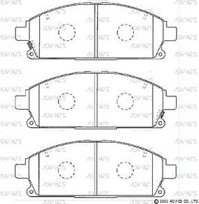 Advics C1N042 - Тормозные колодки, дисковые, комплект unicars.by