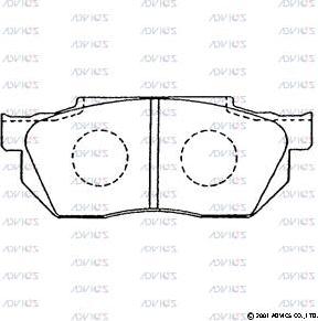 Advics C1N004 - Тормозные колодки, дисковые, комплект unicars.by