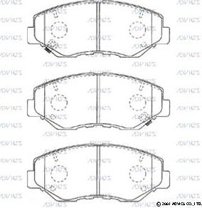 Advics C1N031 - Тормозные колодки, дисковые, комплект unicars.by