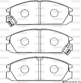 Advics C1N033 - Тормозные колодки, дисковые, комплект unicars.by