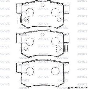 Advics C2N015 - Тормозные колодки, дисковые, комплект unicars.by