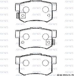 Advics C2N021 - Тормозные колодки, дисковые, комплект unicars.by