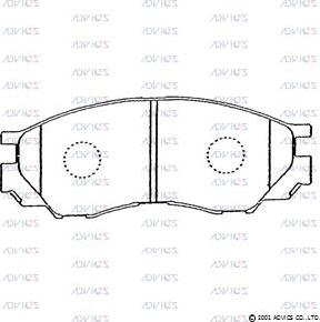 Advics SN840 - Тормозные колодки, дисковые, комплект unicars.by