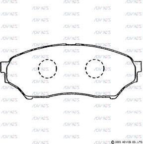 Advics SN296 - Тормозные колодки, дисковые, комплект unicars.by