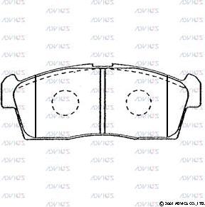 Advics SN589 - Тормозные колодки, дисковые, комплект unicars.by