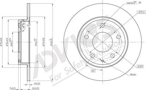 Advics E6R215B - Тормозной диск unicars.by