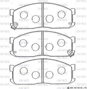 Advics SN236P - Тормозные колодки, дисковые, комплект unicars.by