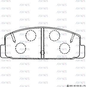 Advics SN773 - Тормозные колодки, дисковые, комплект unicars.by