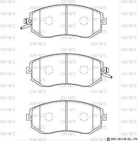 Advics SN227P - Тормозные колодки, дисковые, комплект unicars.by