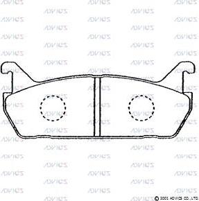 Advics G2N010 - Тормозные колодки, дисковые, комплект unicars.by