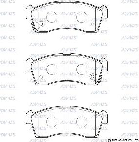 Advics SN946P - Тормозные колодки, дисковые, комплект unicars.by