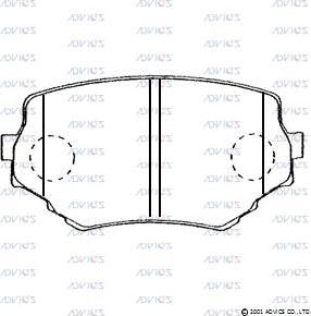 Advics SN291P - Тормозные колодки, дисковые, комплект unicars.by