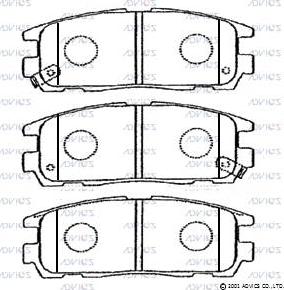 Advics SN829P - Тормозные колодки, дисковые, комплект unicars.by