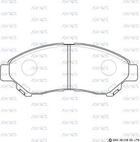 Advics SN955 - Тормозные колодки, дисковые, комплект unicars.by