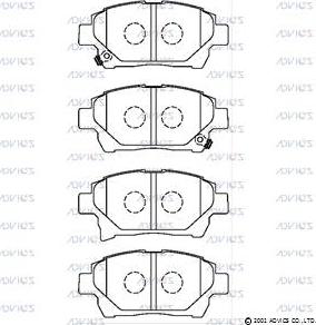 Advics SN956P - Тормозные колодки, дисковые, комплект unicars.by