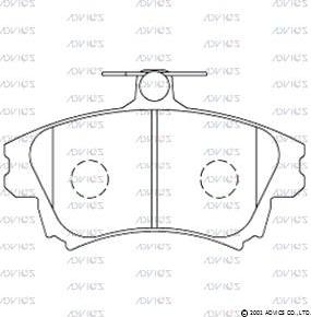 AISIN SN966 - Тормозные колодки, дисковые, комплект unicars.by