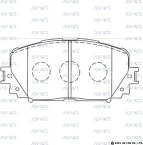 Advics SN939 - Тормозные колодки, дисковые, комплект unicars.by