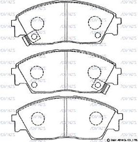 Advics SN410P - Тормозные колодки, дисковые, комплект unicars.by