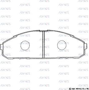 Advics SN566 - Тормозные колодки, дисковые, комплект unicars.by