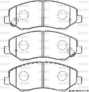 Advics SN571P - Тормозные колодки, дисковые, комплект unicars.by