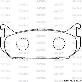 Advics SN656 - Тормозные колодки, дисковые, комплект unicars.by