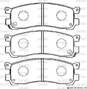 Advics SN657P - Тормозные колодки, дисковые, комплект unicars.by