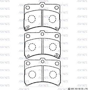 Advics SN103P - Тормозные колодки, дисковые, комплект unicars.by