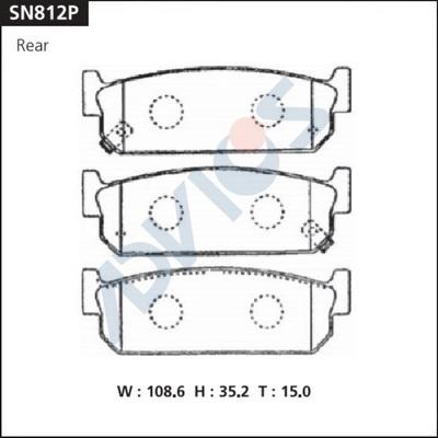 Advics SN812P - Тормозные колодки, дисковые, комплект unicars.by