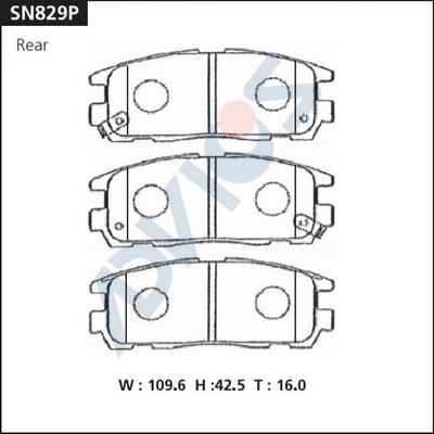 Advics SN829P - Тормозные колодки, дисковые, комплект unicars.by