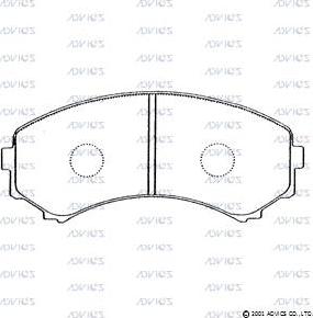 Advics SN281P - Тормозные колодки, дисковые, комплект unicars.by