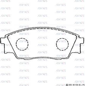 Advics SN766 - Тормозные колодки, дисковые, комплект unicars.by