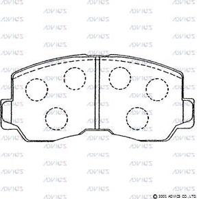 Advics SN732 - Тормозные колодки, дисковые, комплект unicars.by